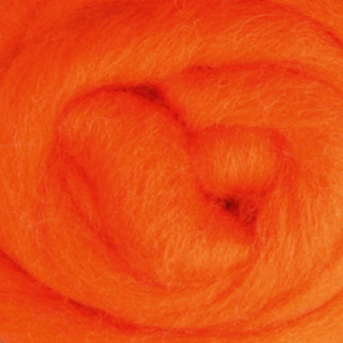 Corriedale Slivers - Orange