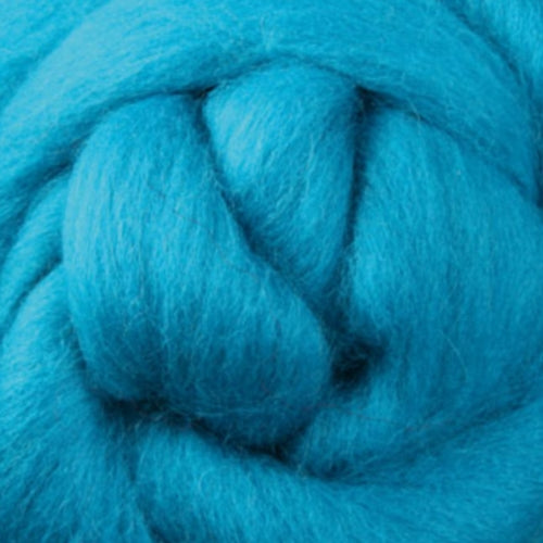 Corriedale Slivers - Turquoise