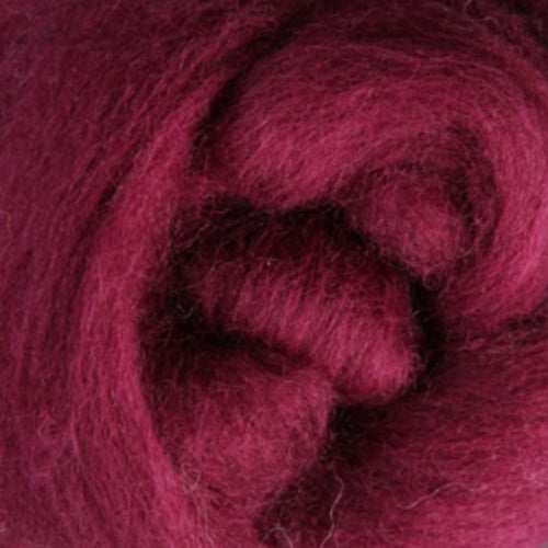 Corriedale Slivers - Raspberry