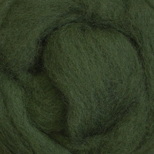 Corriedale Slivers - Fern Green