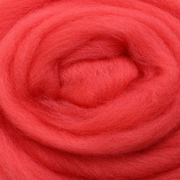 Corriedale Slivers - Coral