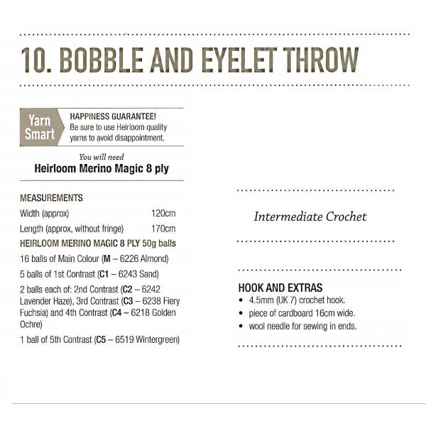 10 Bobble and Eyelet Requirements
