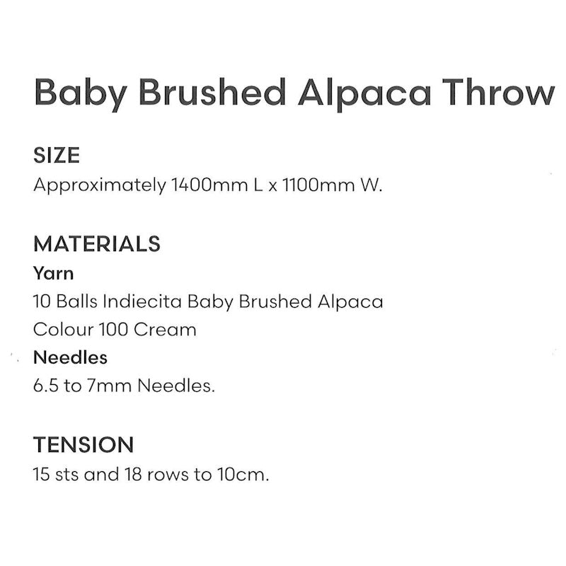 Baby Brushed Alpaca Throw