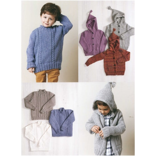 Jumper with Front Cables and Hooded Jacket