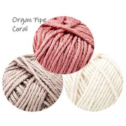 Crochet Trio of Face Washers - Organ Pipe Coral