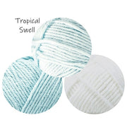 Crochet Trio of Face Washers - Tropical Swell