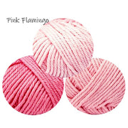 Crochet Trio of Face Washers - Pink Flamingo