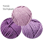 Crochet Trio of Face Washers - Purple Dottyback