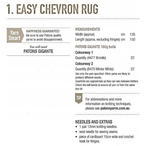 Requirements for Chevron Gigante Rug 
