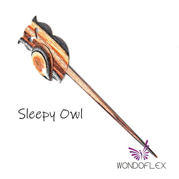 Sleepy Owl Shawl Pin