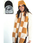 Check Scarf and Beanie