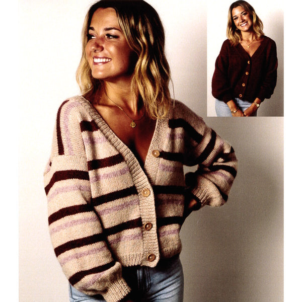 Stripe or Plain Cardigan