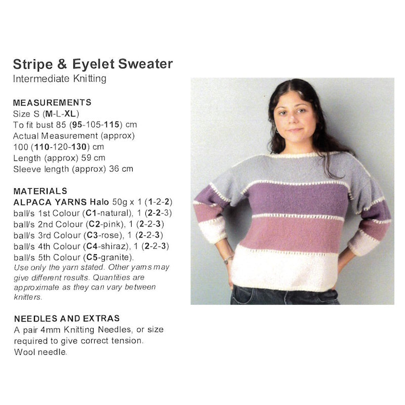 Stripe and Eyelet Sweater