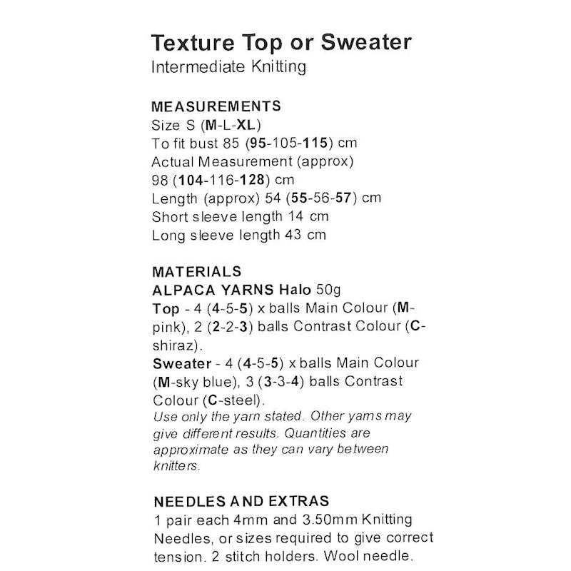 Texture Top or Sweater