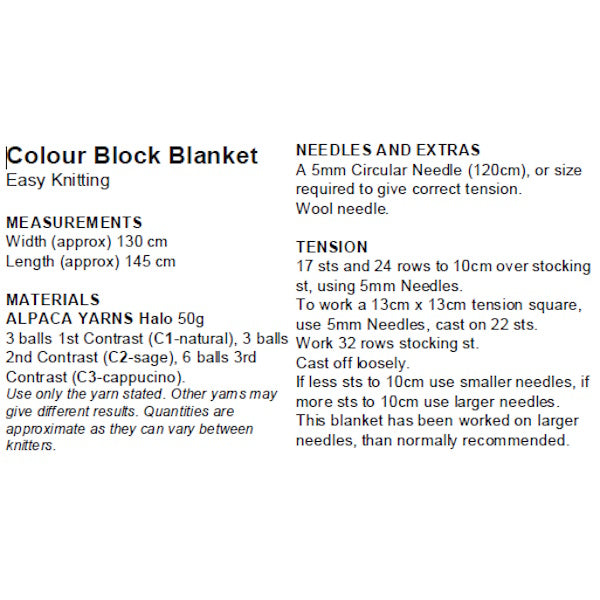 Colour Block Blanket