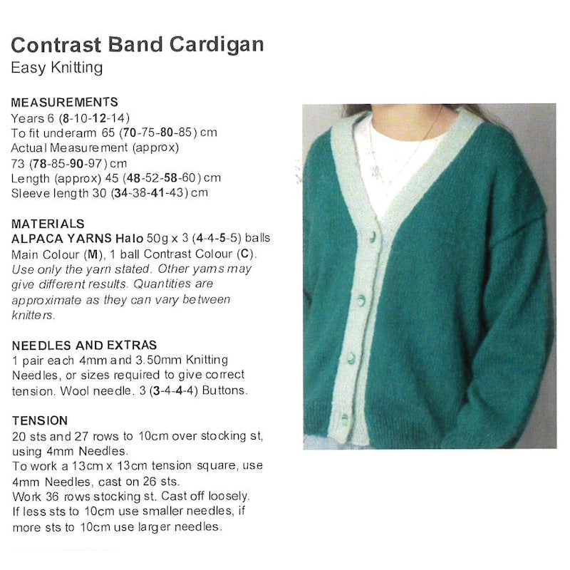 Contrast Band Cardigan