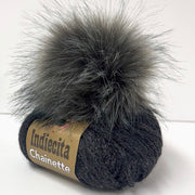 Ribbed Alpaca Beanie Kit - Charcoal