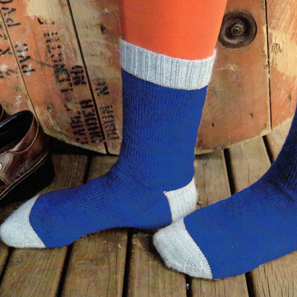 Sock in Blue and Grey