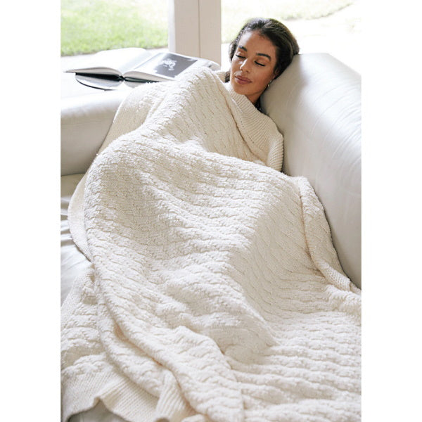 Seaweed Stitch Throw