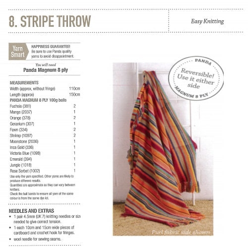8  Stripe Throw Requirements