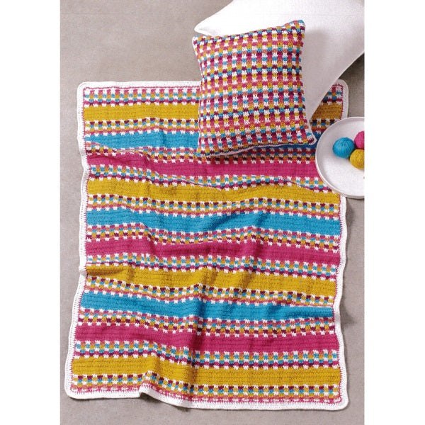 9 Vibrant Checkers Throw and Cushion