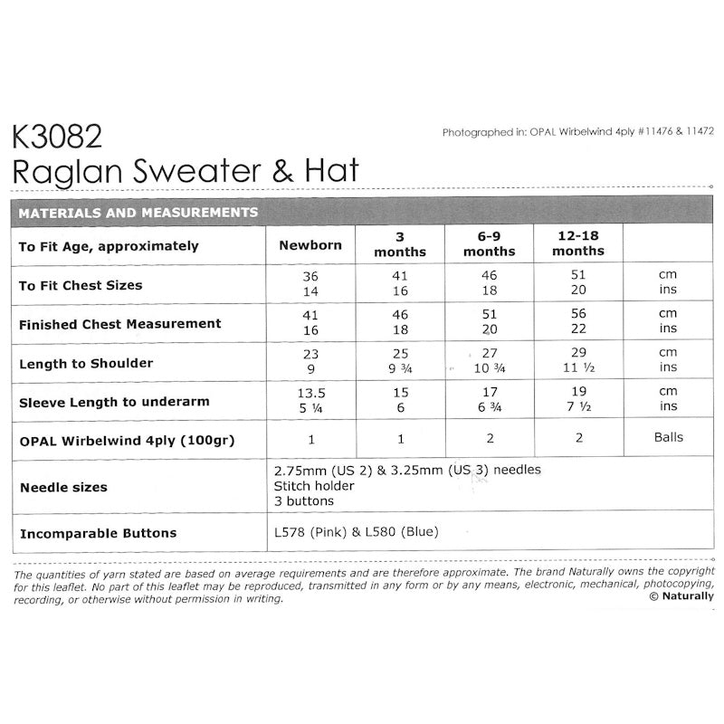 Raglan Sweater and Hat