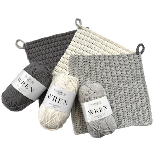 Wash Cloth Trio Kit - Crochet