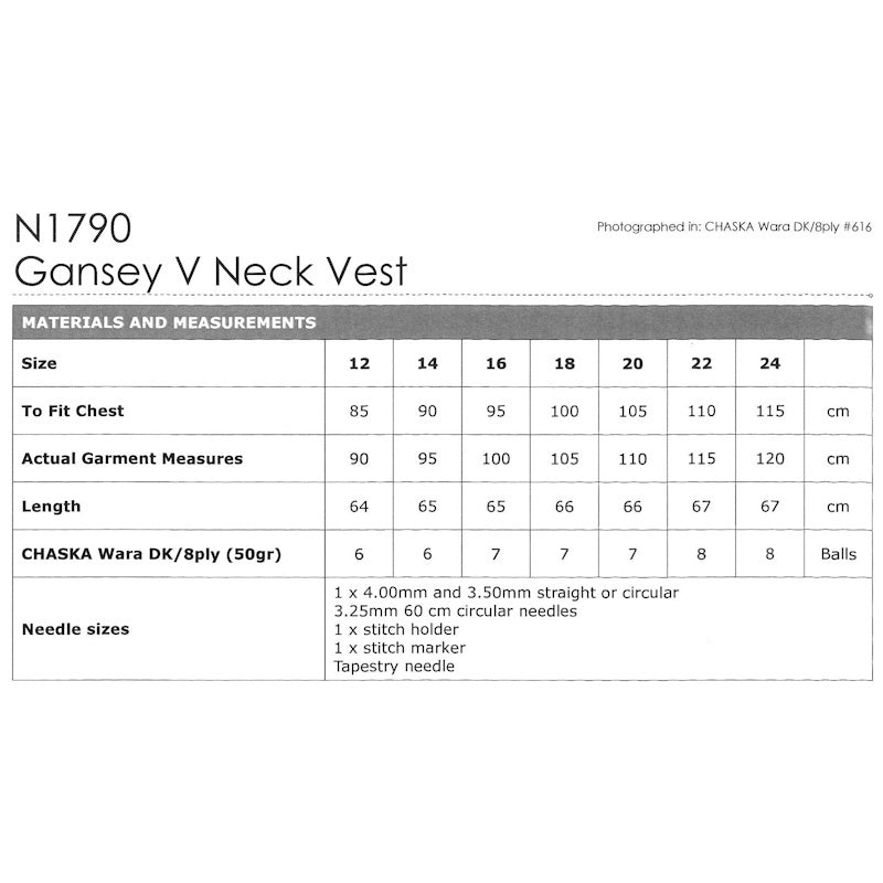 Gansey V Neck Vest