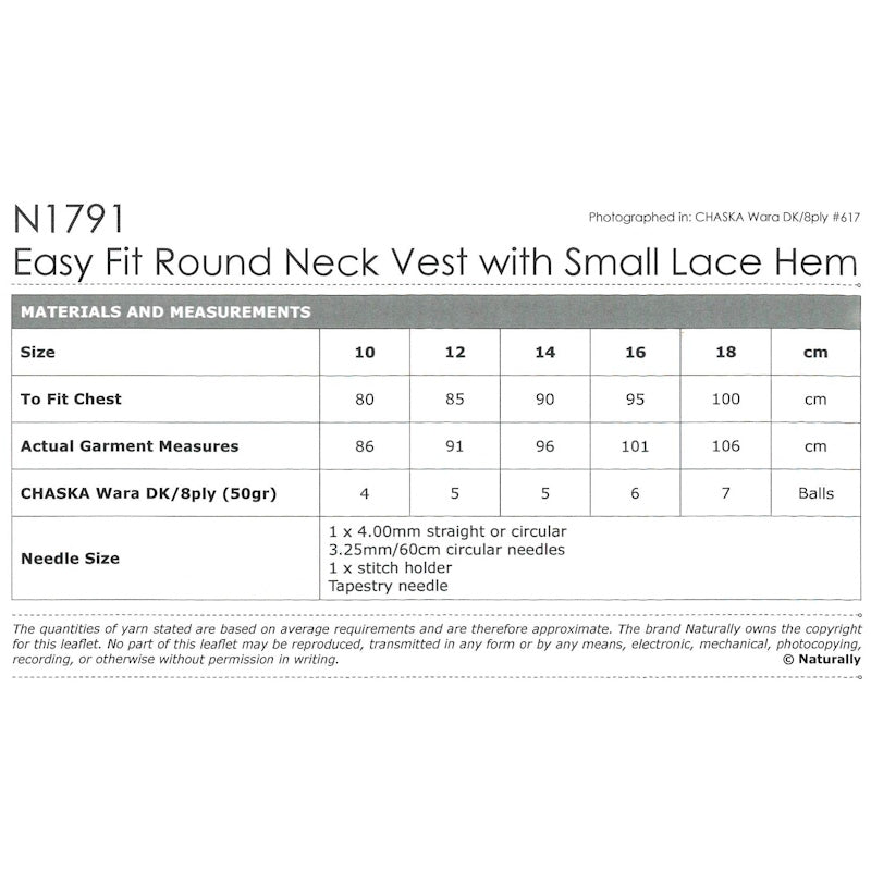 Easy Fit Round Neck Vest with Lace Hem