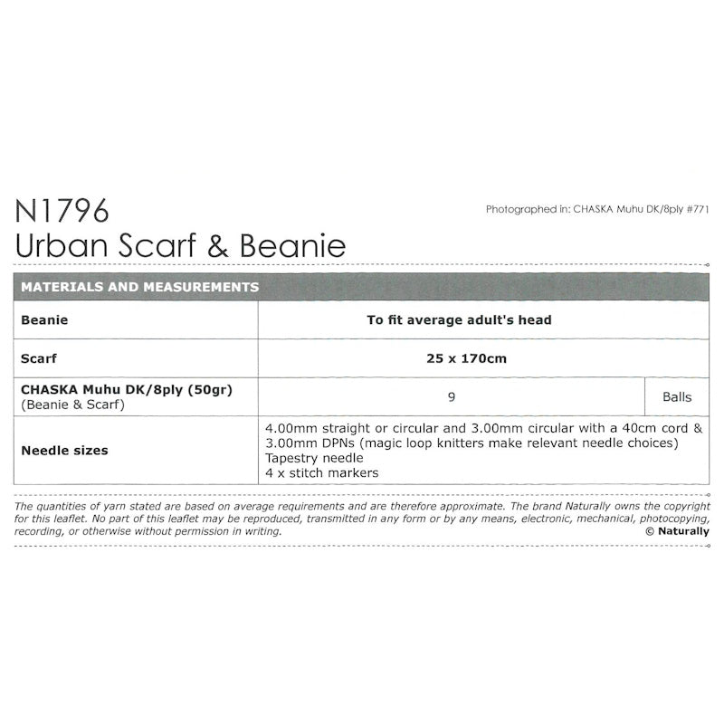 Urban Scarf and Beanie