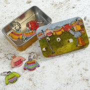 Ring Stitch Marker in Tin - Washing with Jumpers