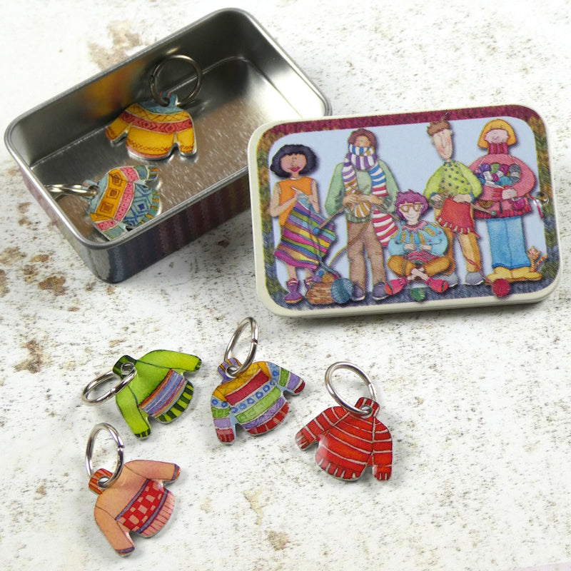 Ring Stitch Marker in Tin - Crafters with Jumpers