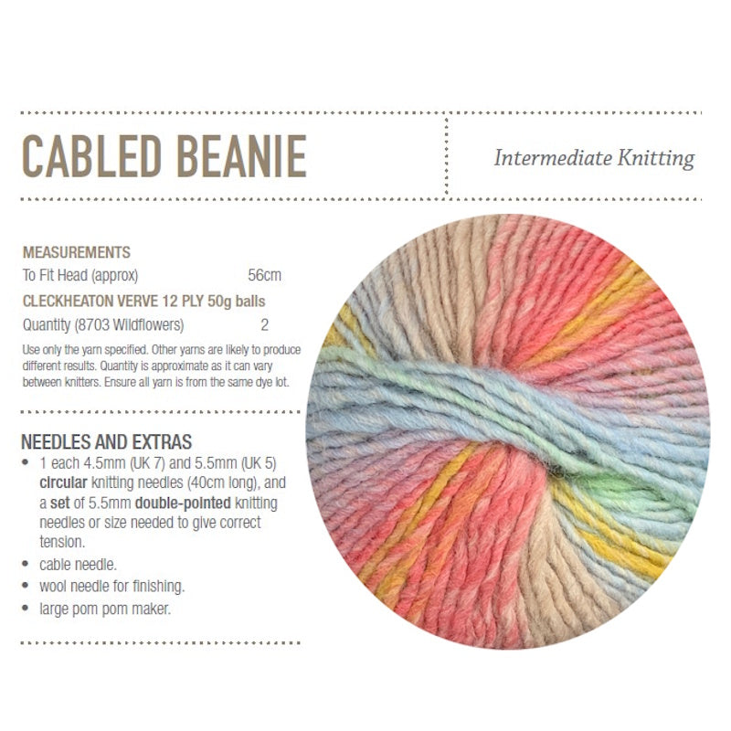 Cable Beanie in Verve