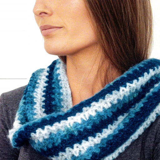 Crochet Tri Colour Cowl