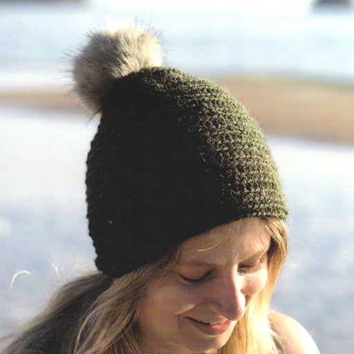 Crocheted Pompom Beanie