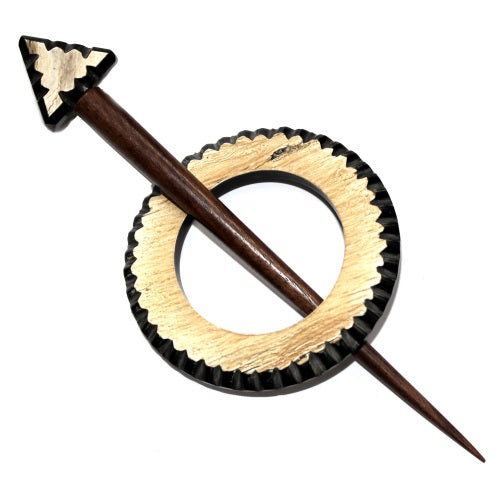 Ring Stick Shawl Pins - Cross Cut