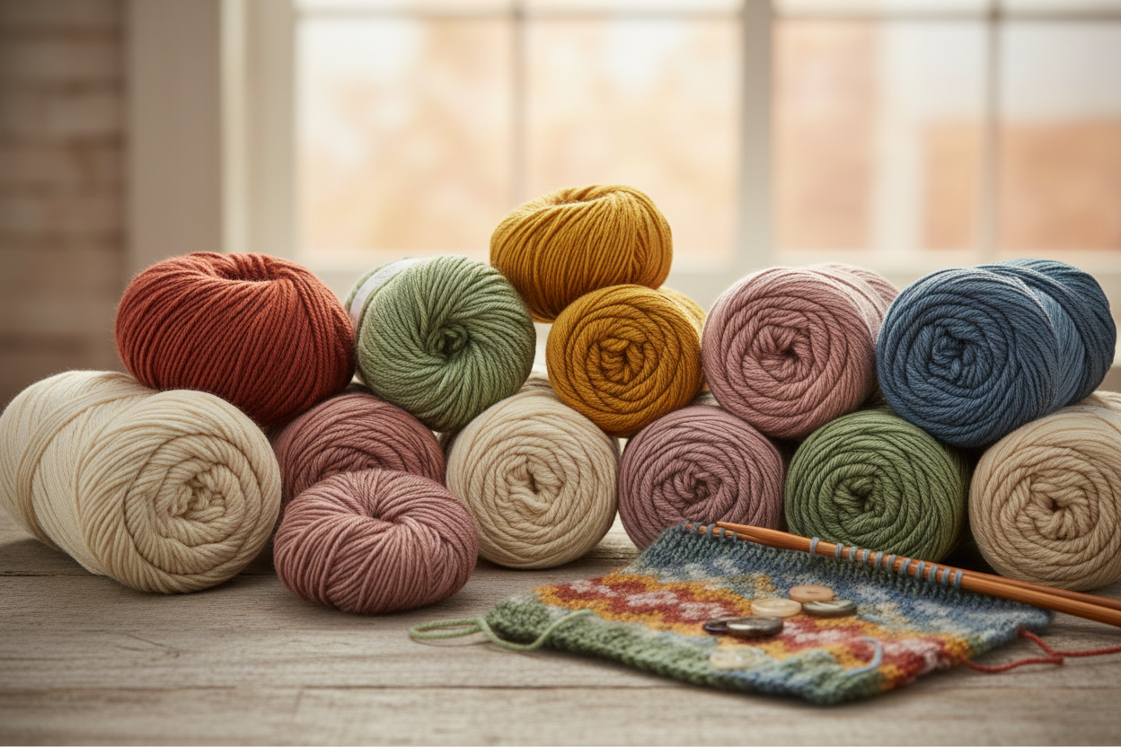 Banner featuring Possum Fusion yarn