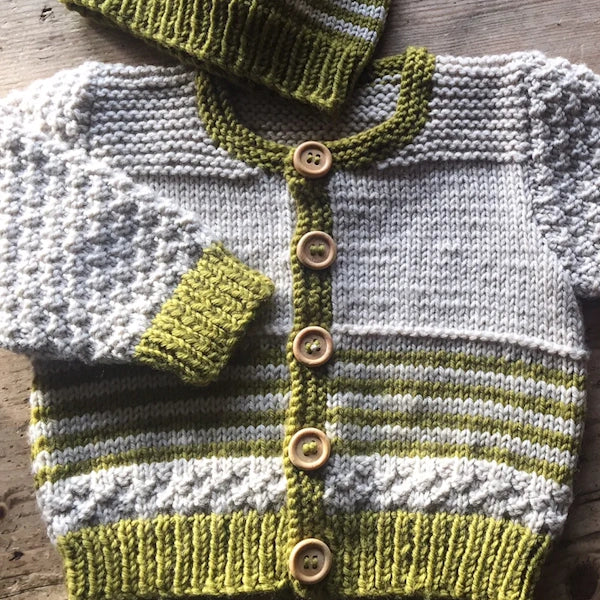 Eden Cardi and Beanie