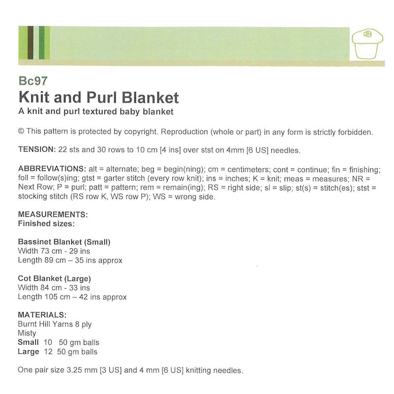 Knit and Purl Blanket