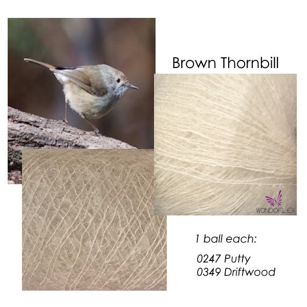 Vivienne Cowl Kit - Brown Hornbill