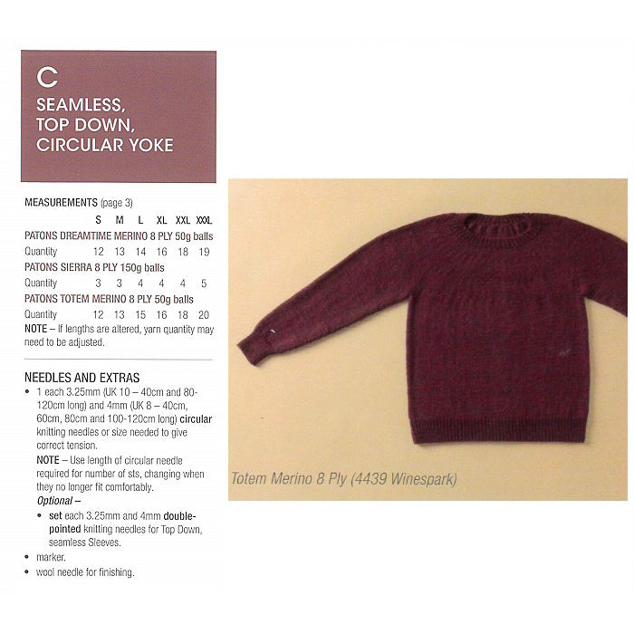 C Seamless Top Down Circular Yoke