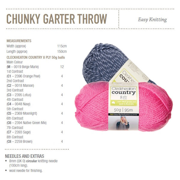 Chunky Garter Throw