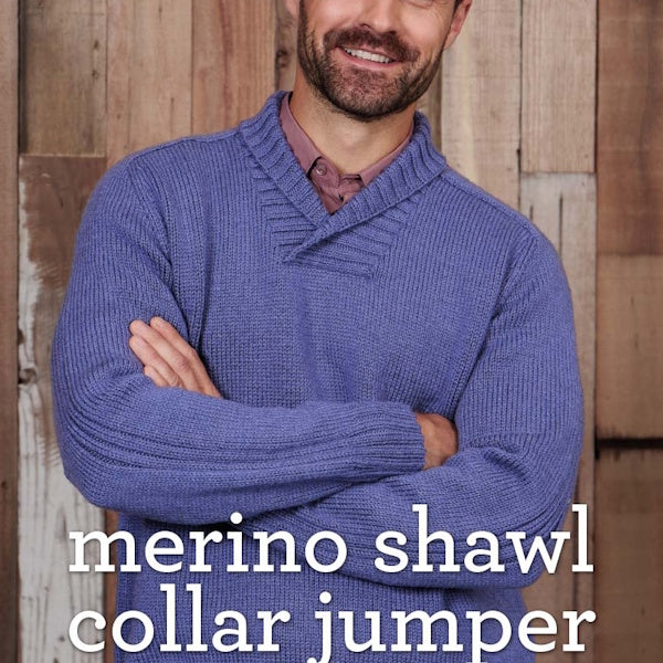 1032 Merino Shawl Collar Jumper