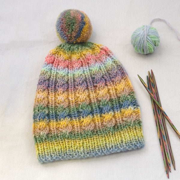 Cable Beanie in Verve