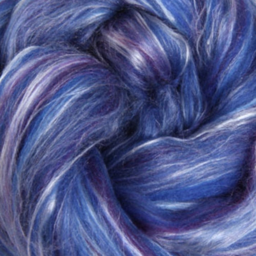 Merino Silk Slivers - Damson