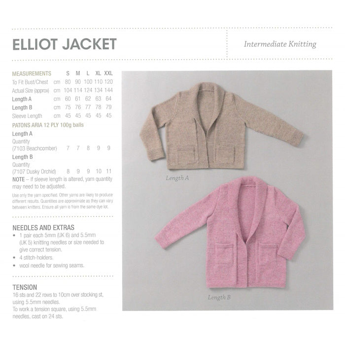 Elliot Jacket options A and B