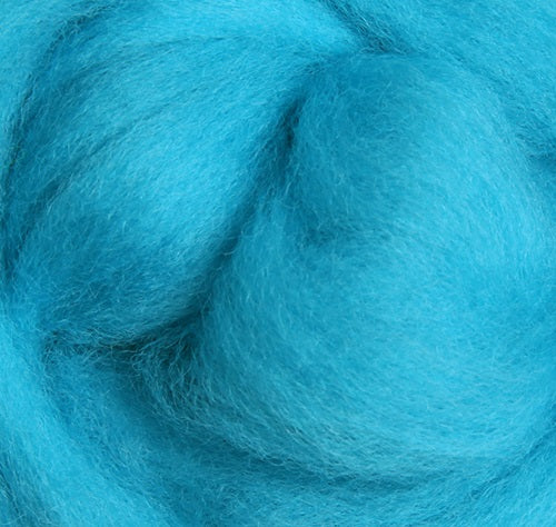 Corriedale Slivers - Fluro Blue