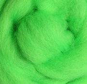 Corriedale Slivers - Fluro Lime