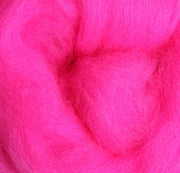 Corriedale Slivers - Fluro Pink