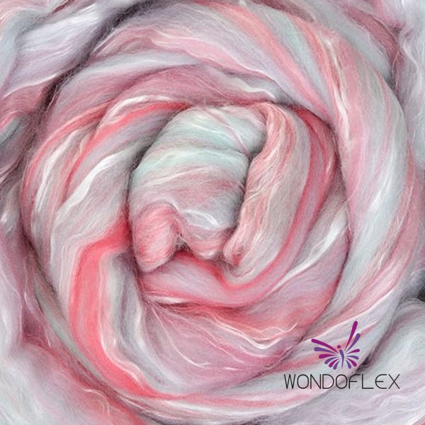 Merino Silk Slivers - Gelato